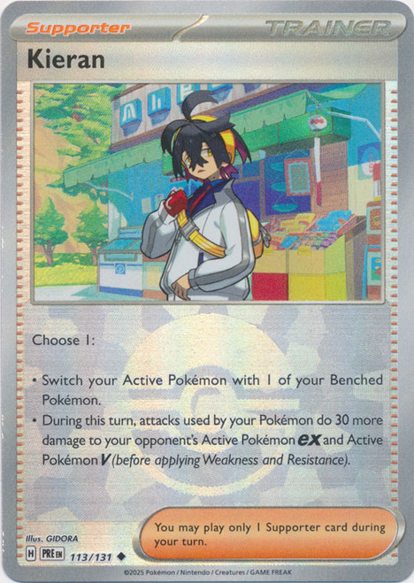 SV Prismatic Evolutions 113/131 Kieran (POKE BALL Pattern Holo)