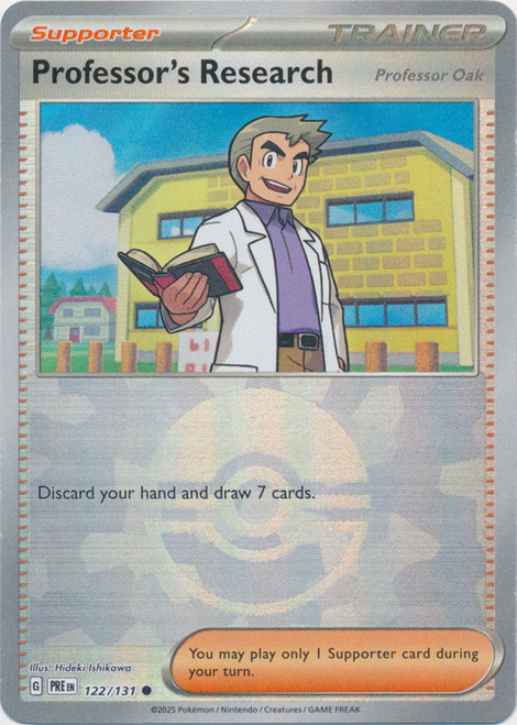 SV Prismatic Evolutions 122/131 Professor's Research [Professor Oak] (POKE BALL Pattern Holo)