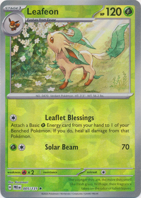 SV Prismatic Evolutions 005/131 Leafeon (MASTER BALL Pattern Holo)