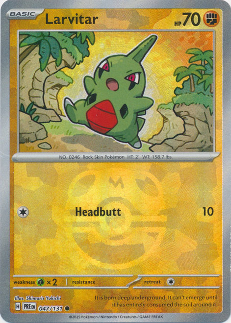 SV Prismatic Evolutions 047/131 Larvitar (MASTER BALL Pattern Holo)