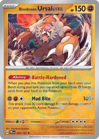 SV Prismatic Evolutions 054/131 Bloodmoon Ursaluna (MASTER BALL Pattern Holo)