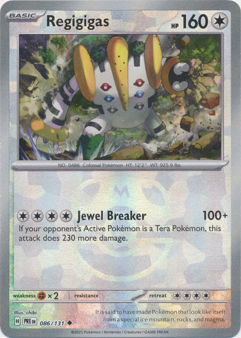 SV Prismatic Evolutions 086/131 Regigigas (MASTER BALL Pattern Holo)