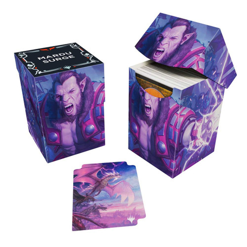 MTG Tarkir: Dragonstorm 100+ Deck Box Mardu Commander featuring Zurgo Stormrender