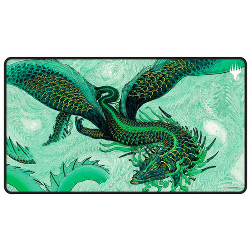MTG Tarkir: Dragonstorm Black Stitched Playmat Sultai featuring Teval, Arbiter of Virtue