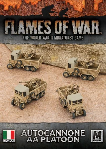 Flames of War - Italian - Autocannone 20mm AA Platoon (4x, Resin/Metal)