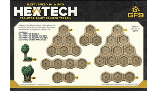 Battlefield in a Box HexTech: Summer Light & Heavy Woods (x6, Green)