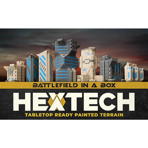 Battlefield in a Box HexTech: Game Mat 2,  91 x 56cm Double Sided (Arid/Urban)