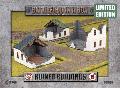 Battlefield in a Box - Ruined Buildings (White/Grey - Limited Edition) (x3)