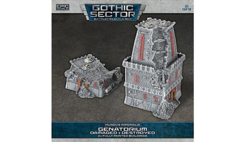 Battlefield in a Box - Gothic Sector: Mundus Imperialis Damaged & Destroyed Genatorium (x2)