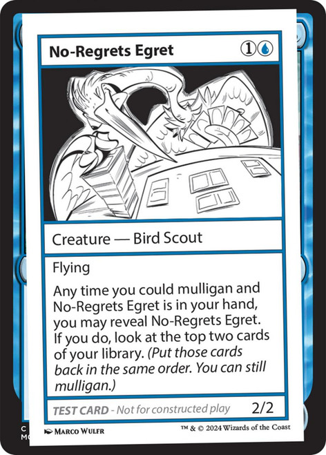 No-Regrets Egret (Playtest Card - Mystery Booster 2)