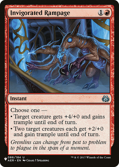 Invigorated Rampage (The List Reprint)