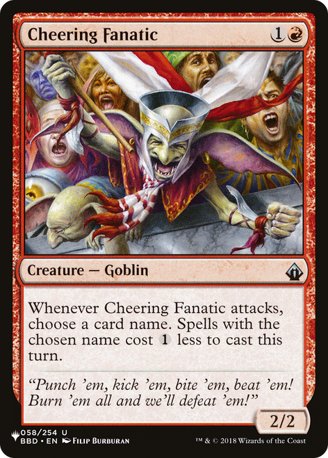 Cheering Fanatic (The List Reprint)