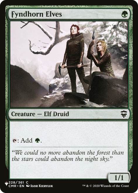 Fyndhorn Elves (The List Reprint)