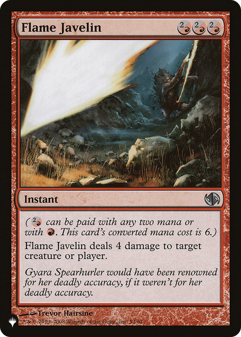 Flame Javelin (The List Reprint)