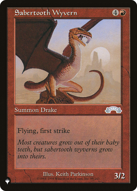 Sabertooth Wyvern (The List Reprint)