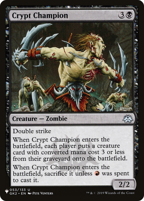 Crypt Champion (The List Reprint)