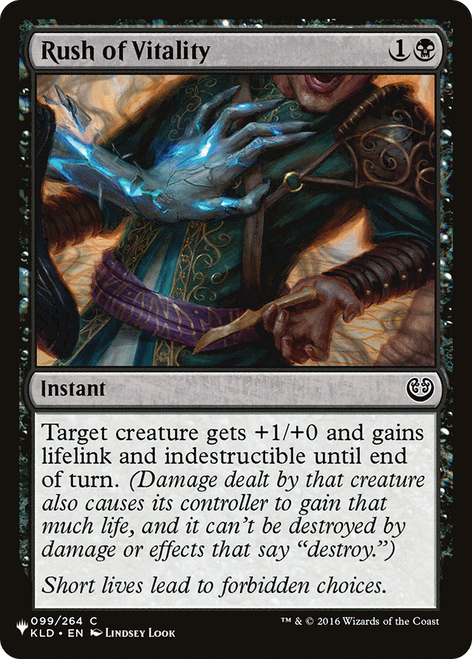 Rush of Vitality (The List Reprint)