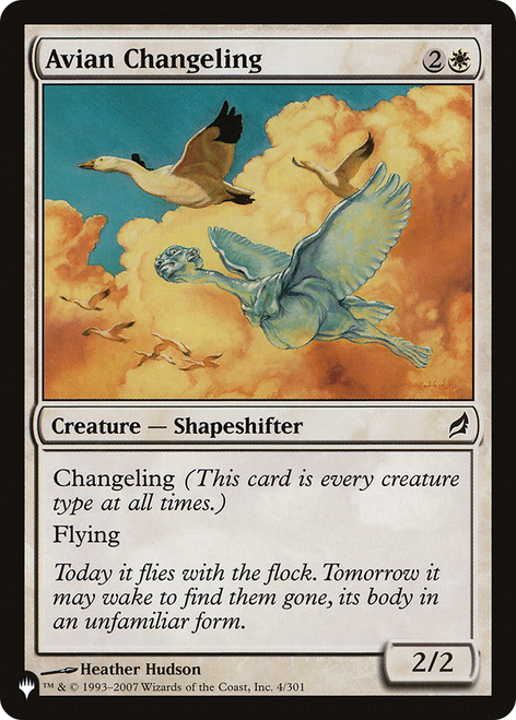 Avian Changeling (The List Reprint)