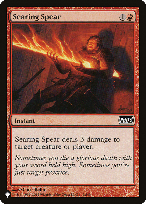 Searing Spear (The List Reprint)