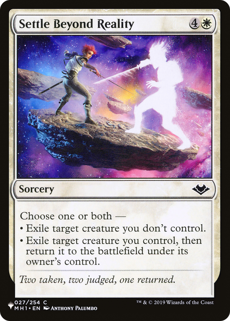 Settle Beyond Reality (The List Reprint)