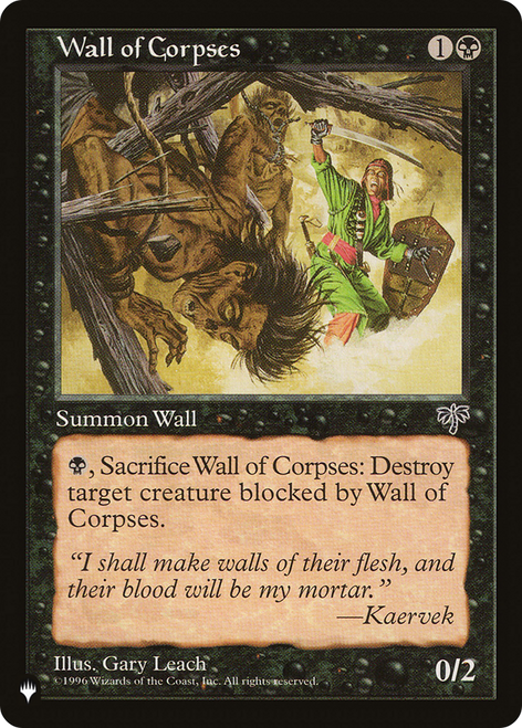 Wall of Corpses (The List Reprint)