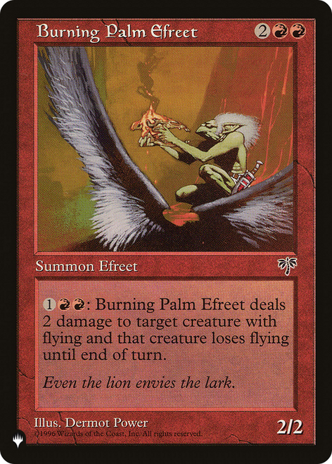 Burning Palm Efreet (The List Reprint)