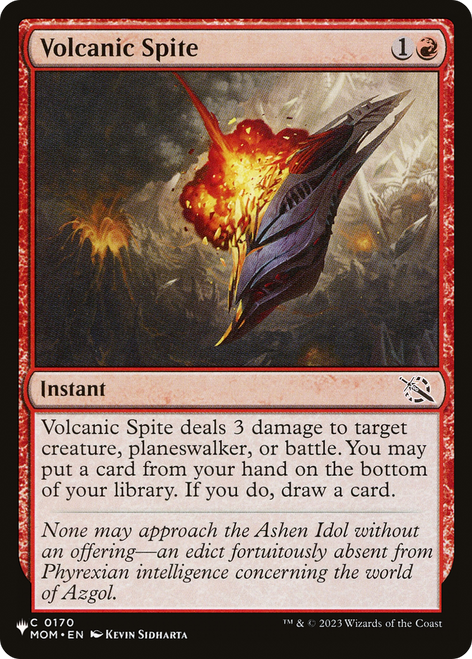 Volcanic Spite (The List Reprint)