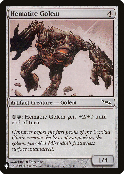 Hematite Golem (The List Reprint)