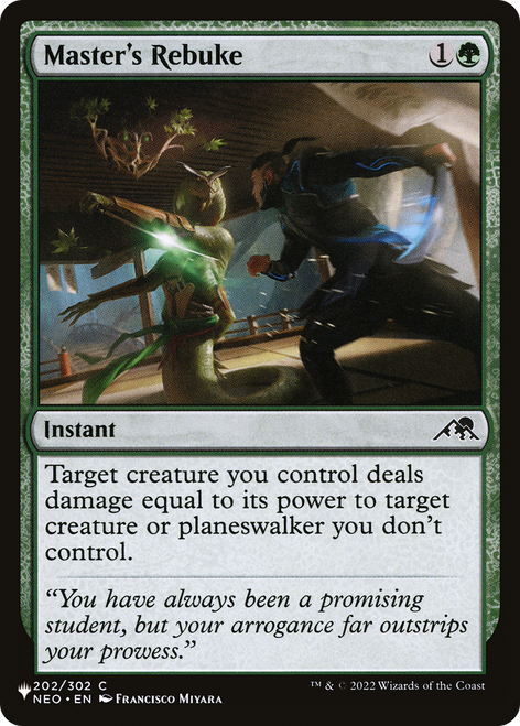 Master's Rebuke (The List Reprint)