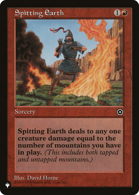 Spitting Earth (The List Reprint)