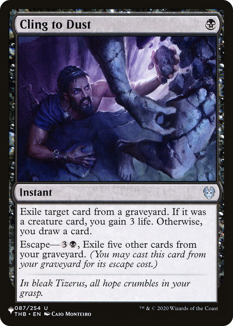 Cling to Dust (The List Reprint)
