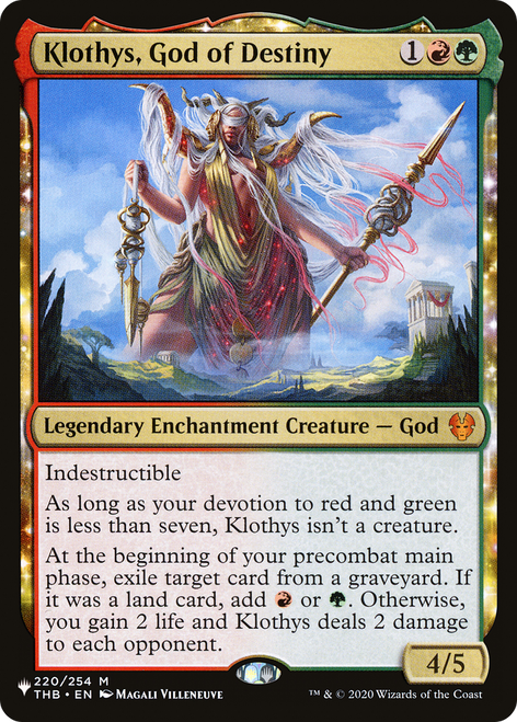 Klothys, God of Destiny (The List Reprint)
