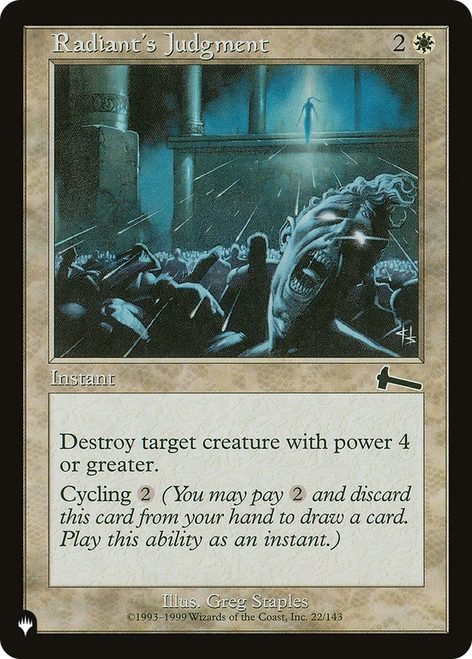 Radiant's Judgment (The List Reprint)
