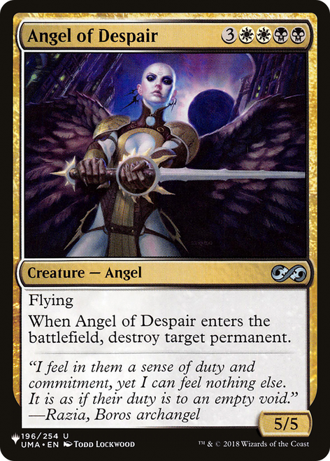 Angel of Despair (The List Reprint)