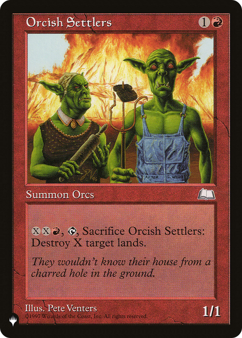 Orcish Settlers (The List Reprint)