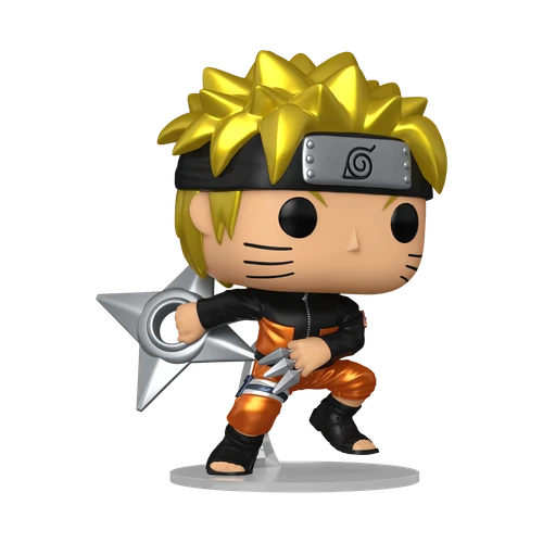 POP! Animation - Naruto Shippuden #1843 Naruto Uzumaki with Kunai & Shuriken (Metallic) [CHASE]