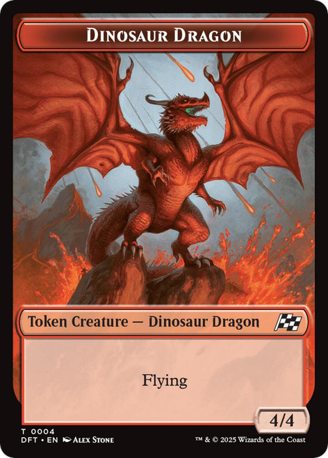 Aetherdrift - Dinosaur Dragon Token (Foil)
