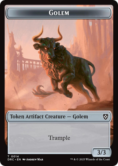 Aetherdrift Commander - Golem (#14) Token (Foil)