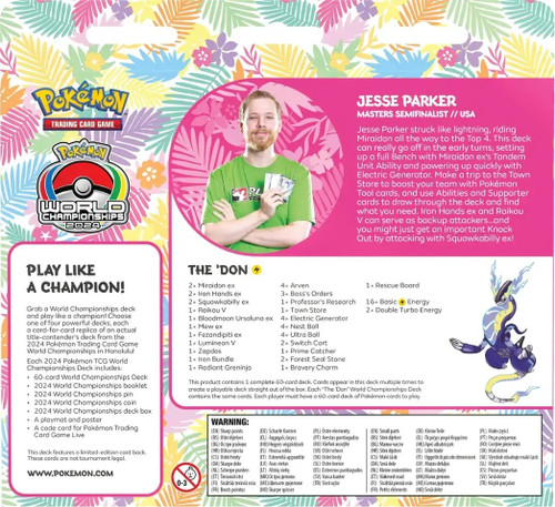 World Championship Deck 2024 Masters Semifinalist Jesse Parker - The 'Don