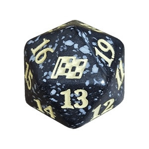 Magic Aetherdrift Spindown Dice  - Black w/ Yellow