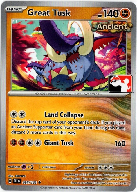 SV Temporal Forces 097/162 Great Tusk (Prize Pack League Promo Non-Holo)