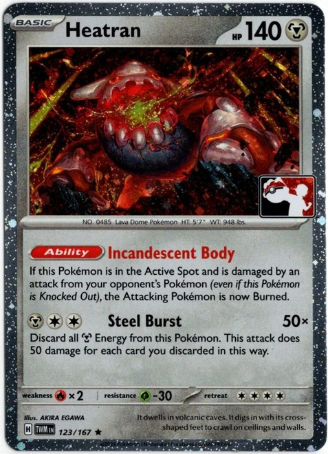 SV Twilight Masquerade 123/167 Heatran (Prize Pack League Promo Cosmo Holo)