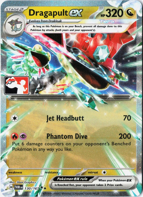 SV Twilight Masquerade 130/167 Dragapult ex (Prize Pack League Promo)