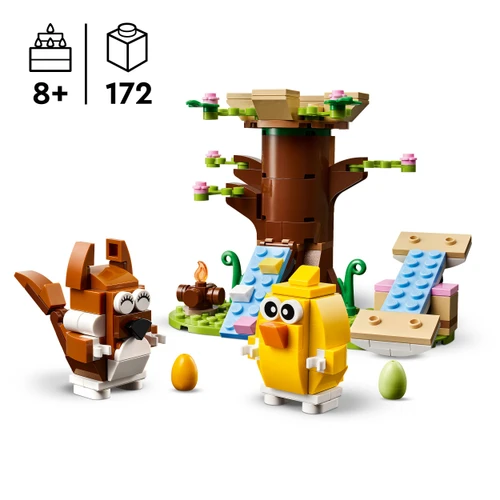 Spring Animal Playground with Tree-House Set 40709