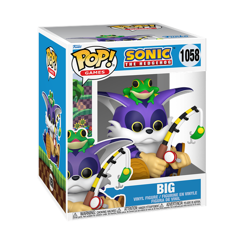 POP! Games - Sonic the Hedgehog #1058 Big the Cat with Froggy 6-Inch Super Sized