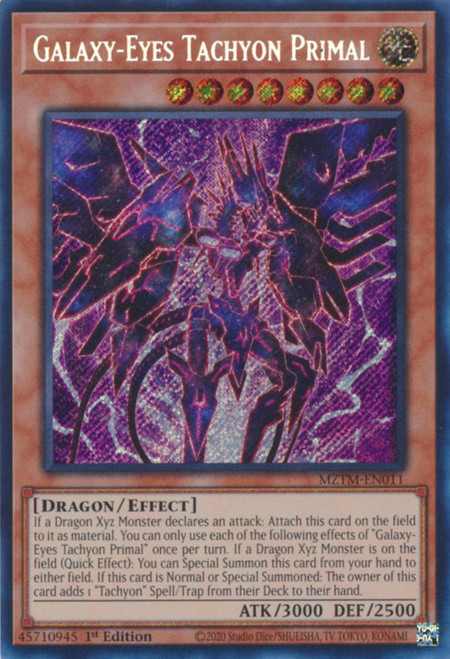 MZTM-EN011 Galaxy-Eyes Tachyon Primal (Secret Rare)