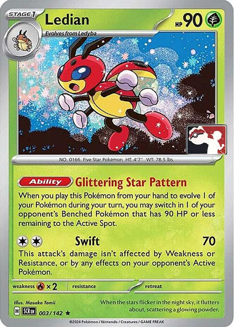 SV Stellar Crown 003/142 Ledian (Prize Pack League Promo Non-Holo)