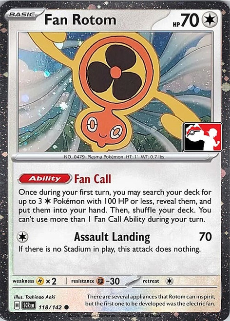 SV Stellar Crown 118/142 Fan Rotom (Prize Pack League Promo Cosmo Holo)