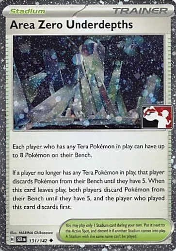 SV Stellar Crown 131/142 Area Zero Underdepths (Prize Pack League Promo Cosmo Holo)