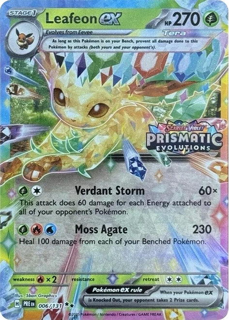 SV Prismatic Evolutions 006/131 Leafeon ex (Prismatic Evolutions Stamp)